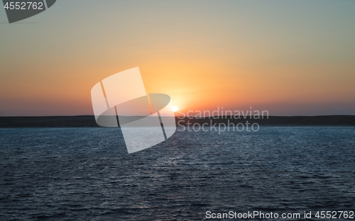 Image of Beautiful sunset over the horizon