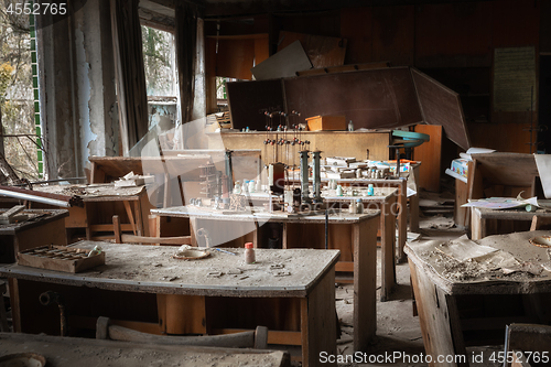 Image of Abandoned Classroom in School number 5 of Pripyat, Chernobyl Exclusion Zone 2019