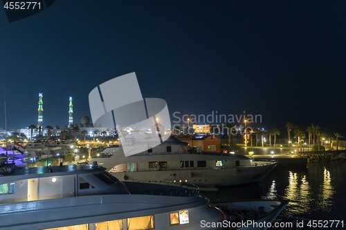 Image of Port at the Red Sea night phot