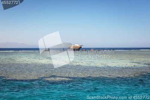 Image of Ship wreck with coral reef