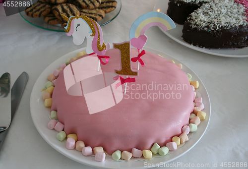 Image of Gateau with one candle
