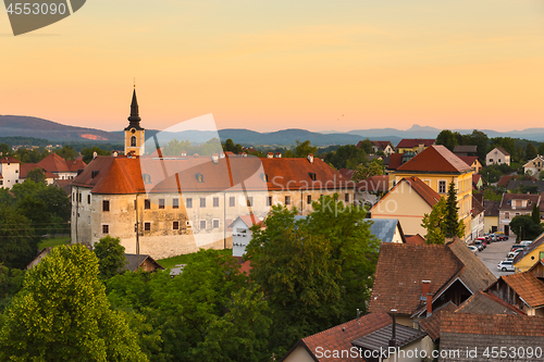 Image of Panorama of Metlika, Slovenia, Europe.