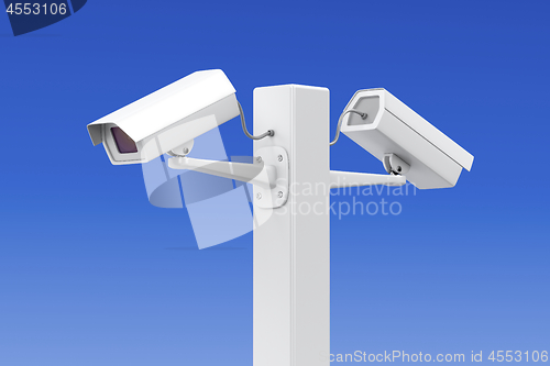Image of Two security cameras