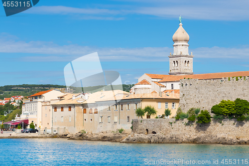 Image of Panoramic view of Krk town, Mediterranean, Croatia, Europe