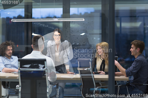 Image of Startup Business Team At A Meeting at modern office building