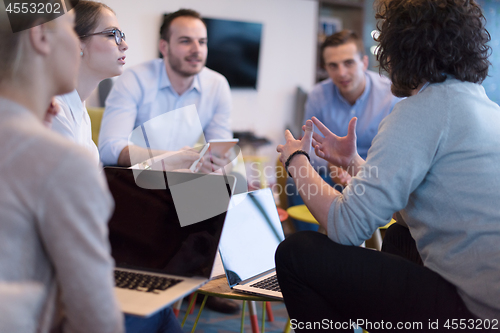 Image of Startup Business Team At A Meeting at modern office building