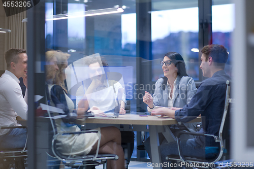 Image of Startup Business Team At A Meeting at modern office building