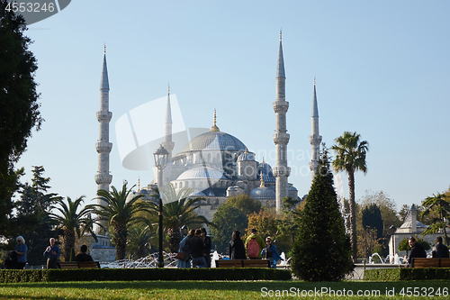 Image of beautiful view of the Blue Mosque