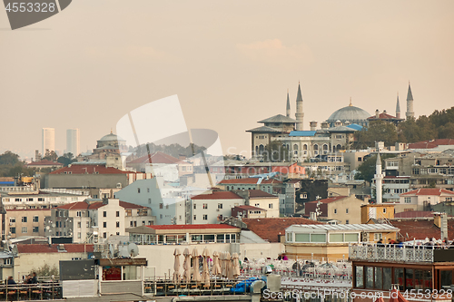 Image of view of the city of Istanbul from a height