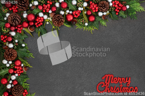 Image of Merry Christmas Background Border