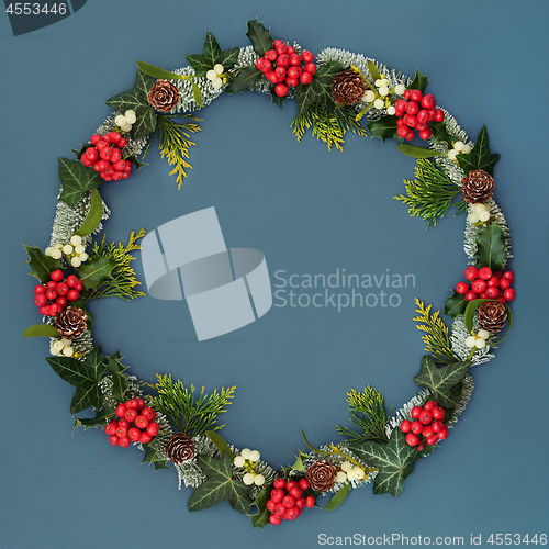 Image of Natural Winter and Christmas Wreath