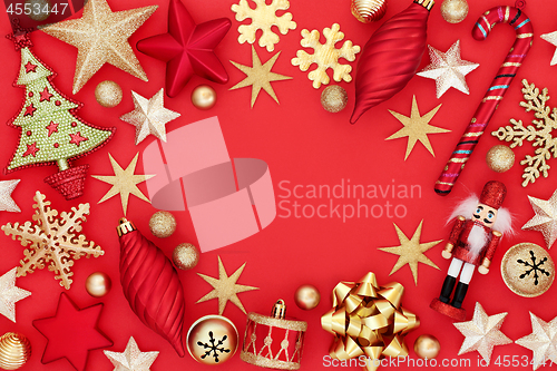 Image of Christmas Bauble Background Border