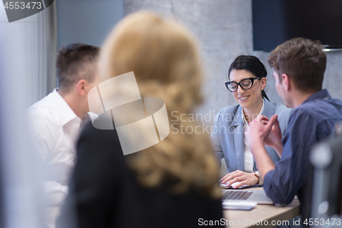 Image of Startup Business Team At A Meeting at modern office building