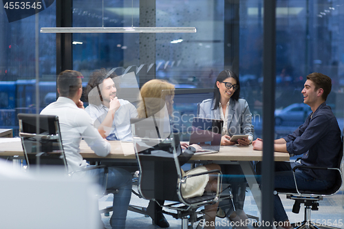 Image of Startup Business Team At A Meeting at modern office building