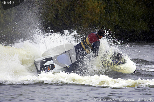 Image of Single male jetskier