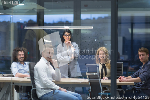 Image of Startup Business Team At A Meeting at modern office building