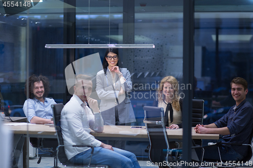 Image of Startup Business Team At A Meeting at modern office building