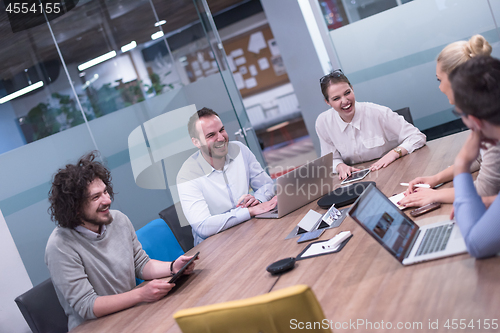 Image of Startup Business Team At A Meeting at modern office building