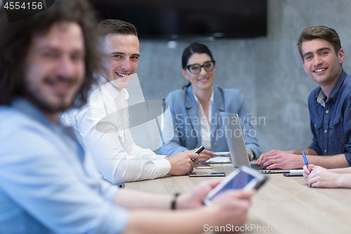 Image of Startup Business Team At A Meeting at modern office building