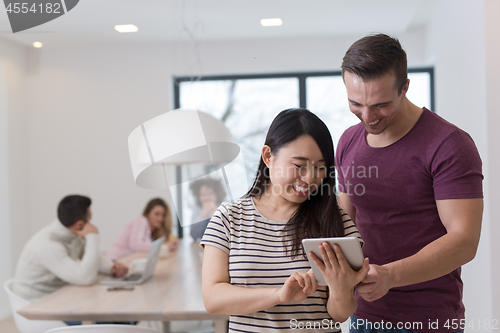 Image of Startup Business Team At A Meeting at modern office building