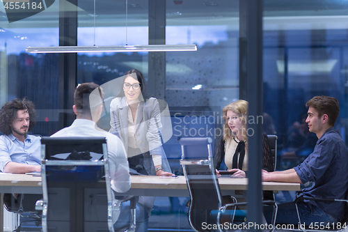 Image of Startup Business Team At A Meeting at modern office building