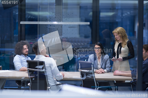 Image of Startup Business Team At A Meeting at modern office building