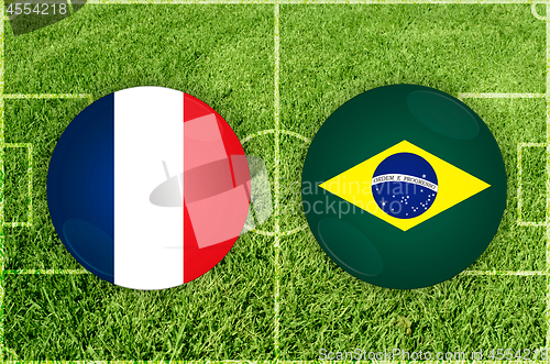Image of France vs Brazil football match
