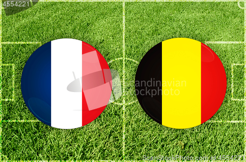 Image of France vs Belgium football match