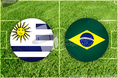 Image of Uruguay vs Brazil football match