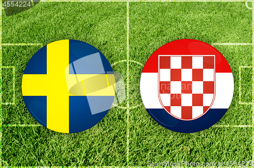 Image of Sweden vs Croatia football match