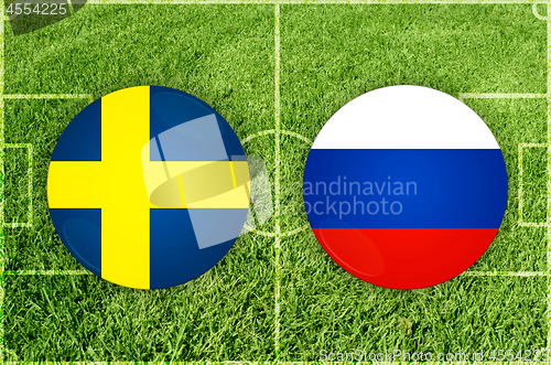 Image of Sweden vs Russia football match