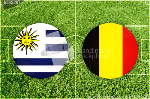 Image of Uruguay vs Belgium football match
