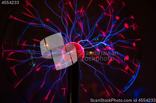 Image of Electric plasma in glass sphere