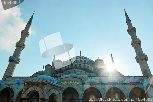 Image of Blue Mosque Sultan Ahmet Cami in Istanbul Turkey