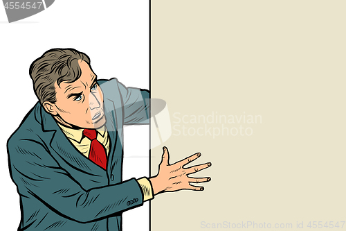 Image of Businessman presentation copy space poster