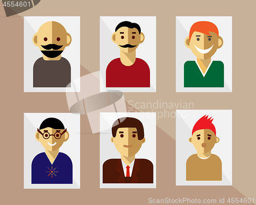 Image of flat style avatars