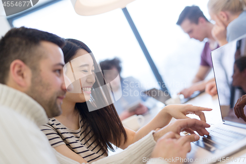 Image of Startup Business Team At A Meeting at modern office building