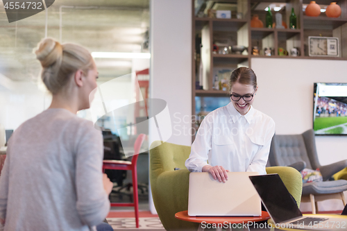 Image of Startup Business Team At A Meeting at modern office building