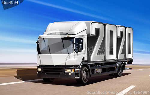 Image of 2020 on the road