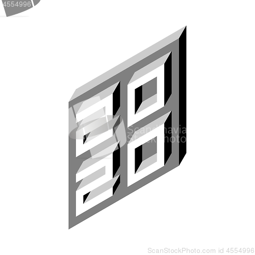 Image of Isometric Happy New Year 2020 text design