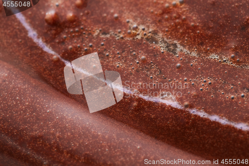 Image of Chocolate close-up background of melted dessert in a brown tone.