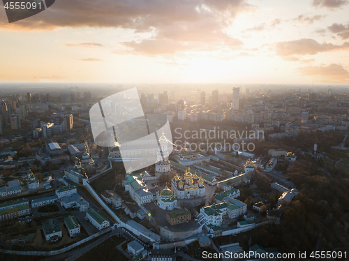 Image of Panoramic view to historical famous places the Pechersk Lavra - 