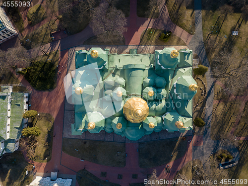 Image of Aerial view to St. Sofia cathedral in Kyiv, Ukraine.