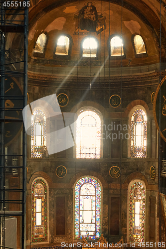 Image of Hagia Sophia interior at Istanbul Turkey - architecture background