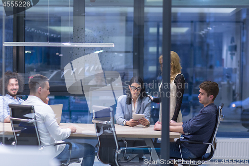 Image of Startup Business Team At A Meeting at modern office building