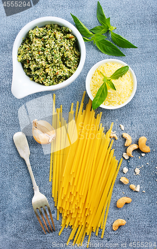 Image of pasta and pesto