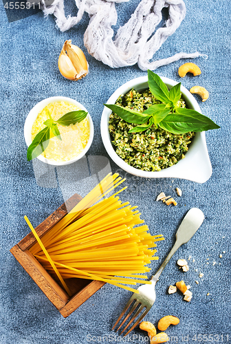 Image of pasta and pesto