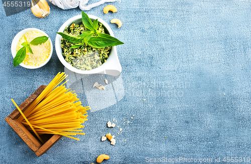 Image of pasta and pesto