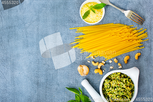 Image of pasta and pesto