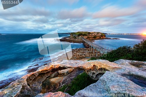 Image of Windy views of the bridge across to Bare Island La Perouse